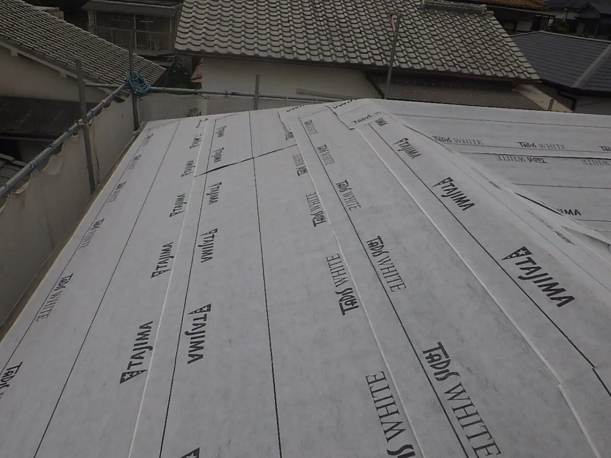 屋根葺き替え工事 屋根瓦交換工事 軽量瓦 福泉工業 シルキーG2 屋根葺き替え工事 屋根瓦交換工事 軽量瓦 福泉工業 シルキーG2